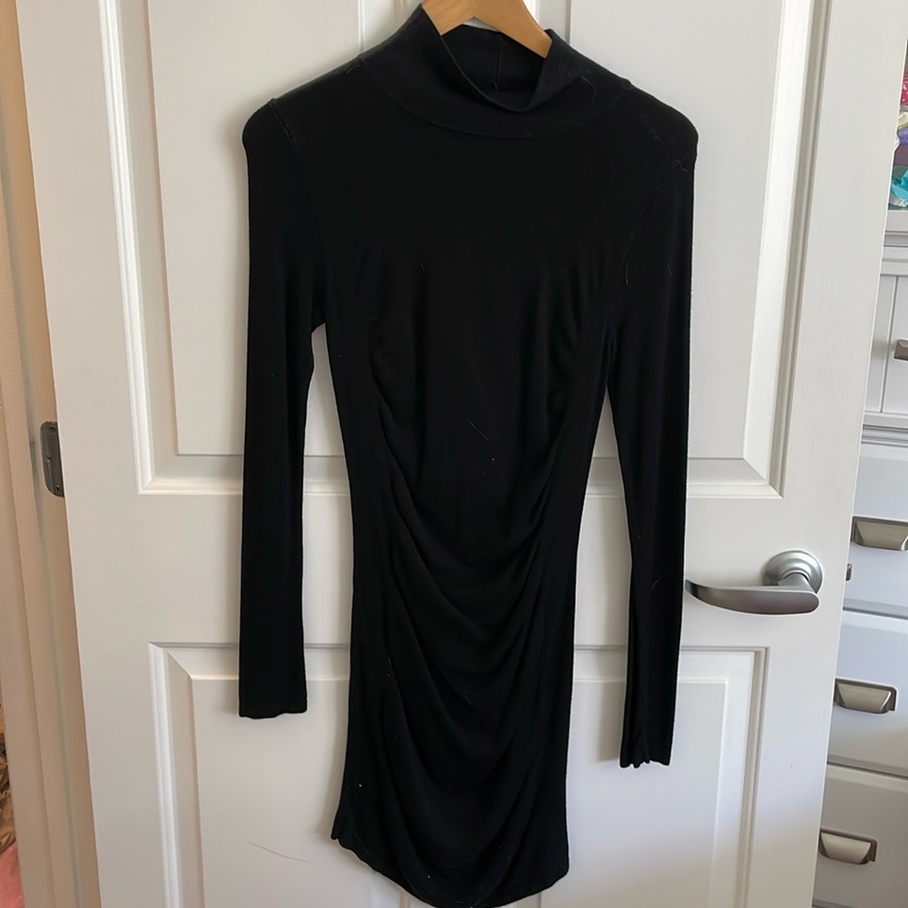 Express black mock-neck dress, size small (s)